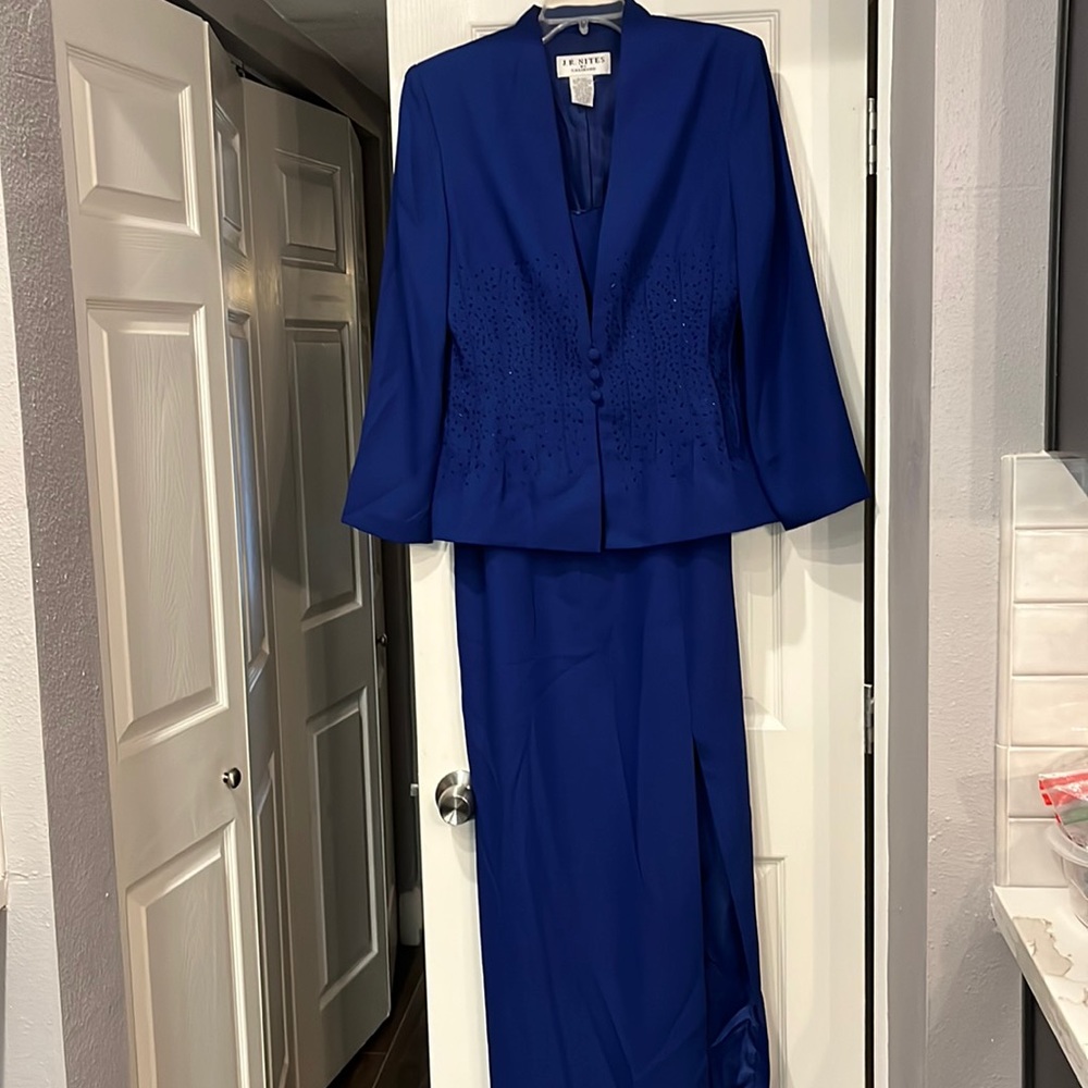 J.R. Nites by Caliendo Royal Bue  evening gown with jacket size 12 worn once.